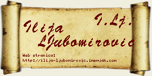 Ilija LJubomirović vizit kartica